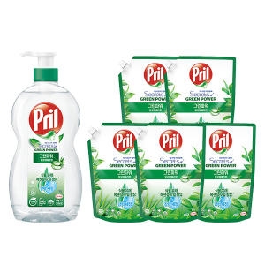 프릴 그린파워 알로에베라향 750ml + 리필 1L