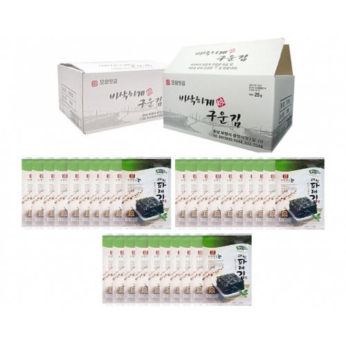 모양맛김 바삭하게 구운 대천김 재래김 20gX30봉 선물세트_이미지