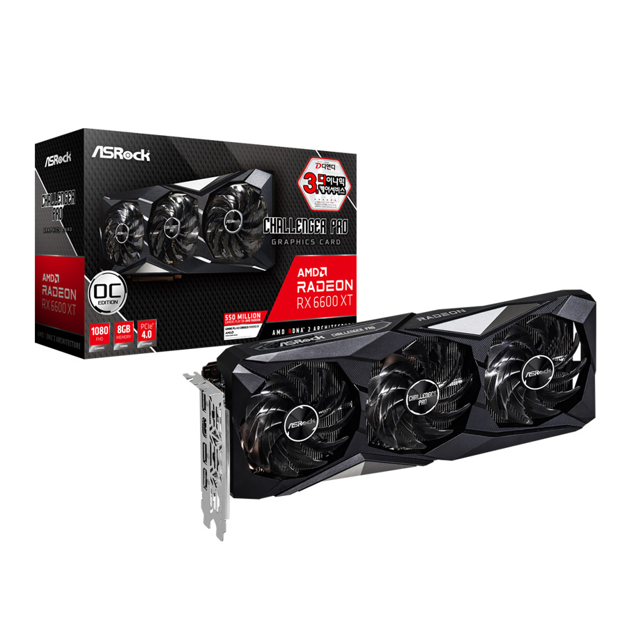 ASRock �󵥿� RX 6600 XT CHALLENGER Pro OC D6 8GB ��ص���