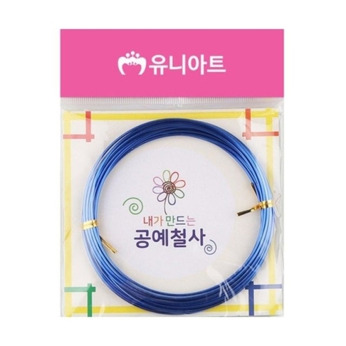 유니아트 내가 만드는 공예철사 1.5mm 파랑 봉 10개입 WFKGR0Y_이미지
