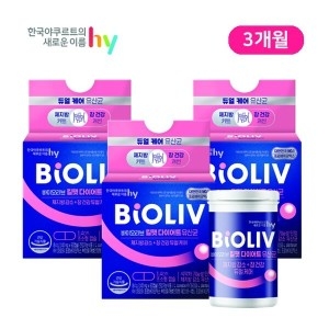 에치와이(HY) 바이오리브 킬팻 다이어트 유산균 140mg 60캡슐 (3개)