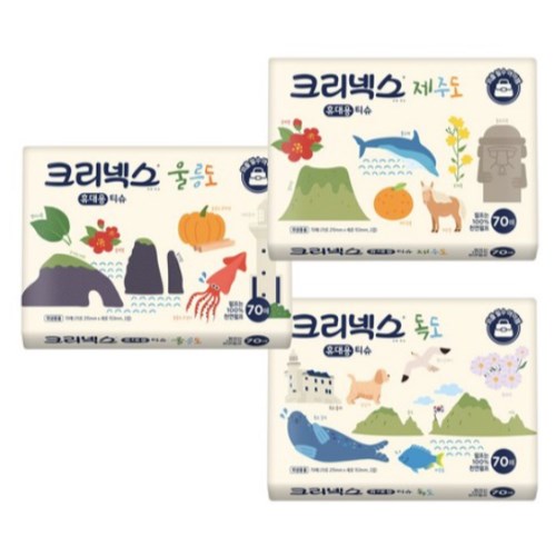 크리넥스 여행용 티슈 대한민국 70매 (60팩)_이미지