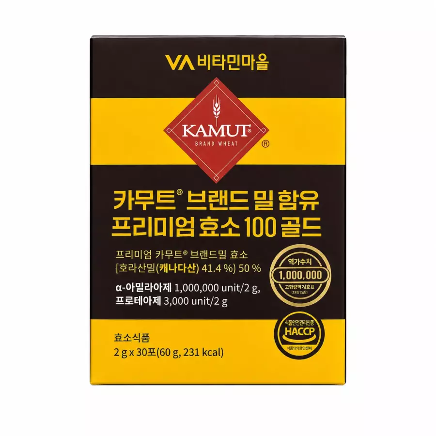 비타민마을 카무트 브랜드 밀 프리미엄 효소 100 골드 30포 (6개)