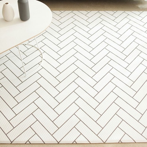 데코뷰 모던 헤링본 양면쿠션 거실매트 (225x140cm)_이미지