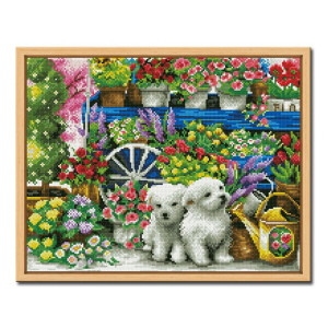 아트홀릭 보석십자수 D470_꽃집강아지_이미지