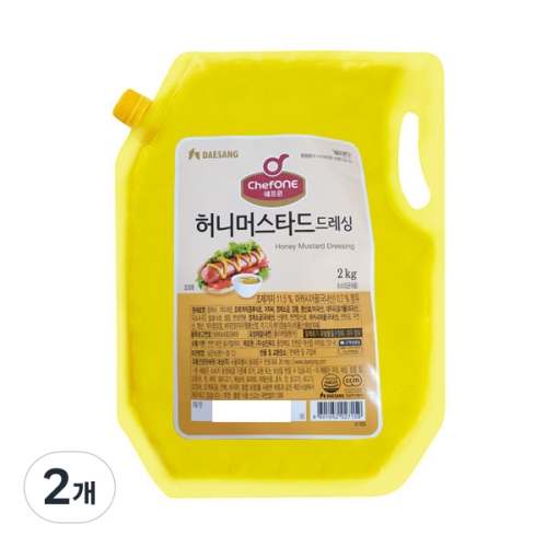 쉐프원 허니머스타드 드레싱 2kg (2개)_이미지