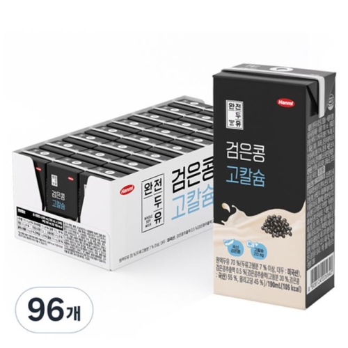 한미 완전두유 검은콩 고칼슘 190ml (96개)_이미지