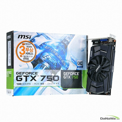MSI 지포스 GTX750 OC 블랙 아머 D5 1GB_이미지