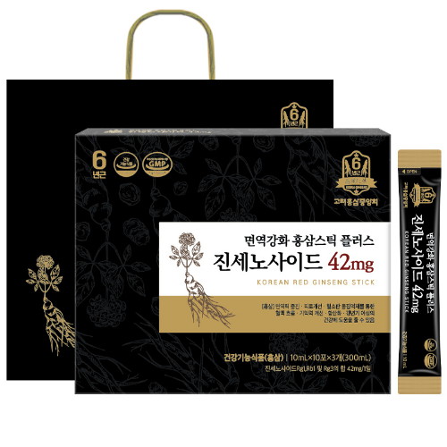 고려홍삼중앙회 면역강화 홍삼스틱 플러스 10ml 30포이미지입니다. 누르면 해당 게시물로 새창이동합니다.