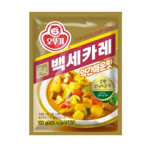 오뚜기 백세카레 약간 매운맛 100g이미지입니다. 누르면 해당 게시물로 새창이동합니다.