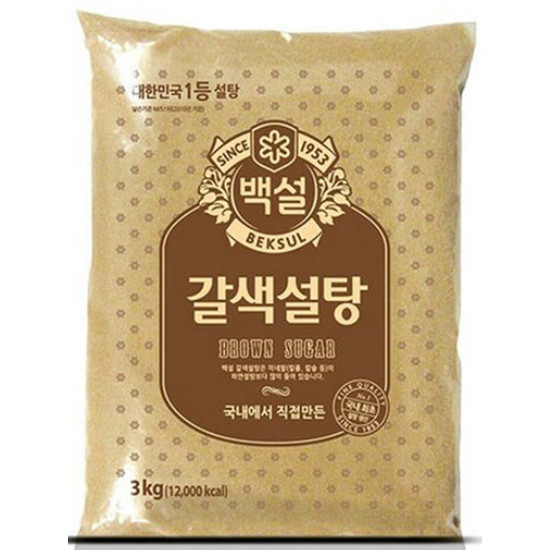 백설 갈색설탕 3kg (8개)_이미지