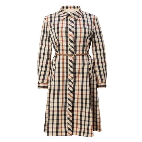 LF 닥스레이디스 여성 벨티드 면혼방 셔츠형원피스_DLDR4DE81 (W3, 브라운)