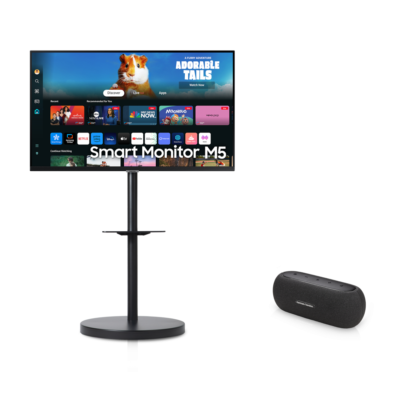 삼성전자 무빙스타일 M5 S32DM502 이동형 패키지 (삼성 무빙+하만카돈 스피커)_이미지