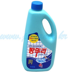 [불명] 피크리너_강력배관세척제_팡뚜리_1L 머리카락/씽크대/세면대/화장실/욕실/하수구/변기/물때/음식물/청소용