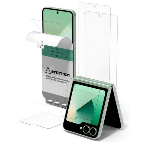 주파집 갤럭시Z 플립6 이지3 내부 TPU+전면 강화유리 보호필름