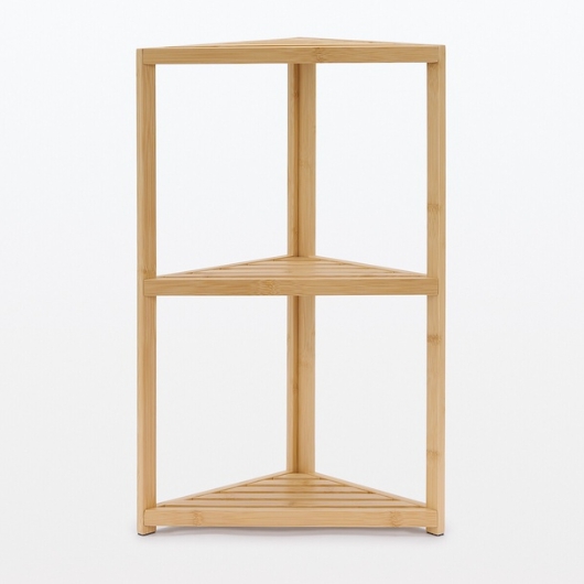 MUJI 3단 대나무 코너 선반 260_이미지