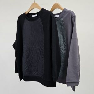 아이우먼 빅사이즈티 T340L510 와플라운드패딩배색티 IR_이미지