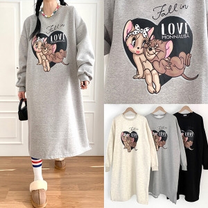 MA 러브캐릭터기모롱원피스 O807H510 빅사이즈