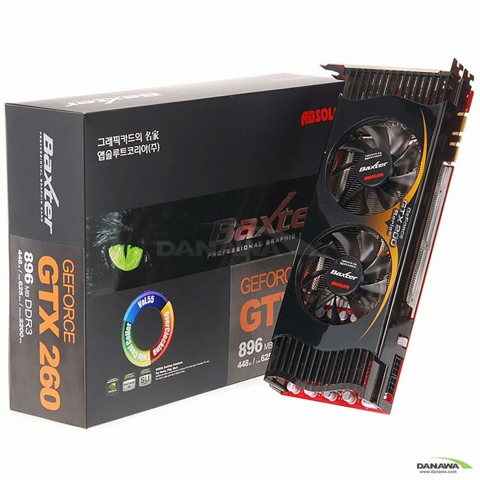 앱코 지포스 GTX260 Baxter O.C Vol.55 896MB Twin Cool_이미지