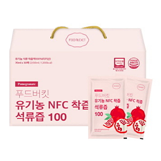 참들식품 푸드버킷 유기농 NFC 석류즙 100 70ml 30포 (2개)_이미지
