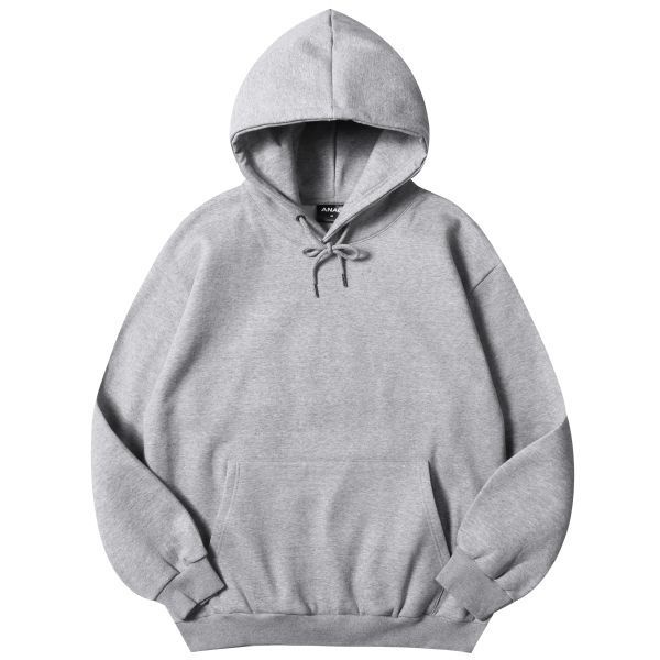어나더 ARCHIVE 릴렉스 오버사이즈 무지 후드티 그레이 435985_이미지