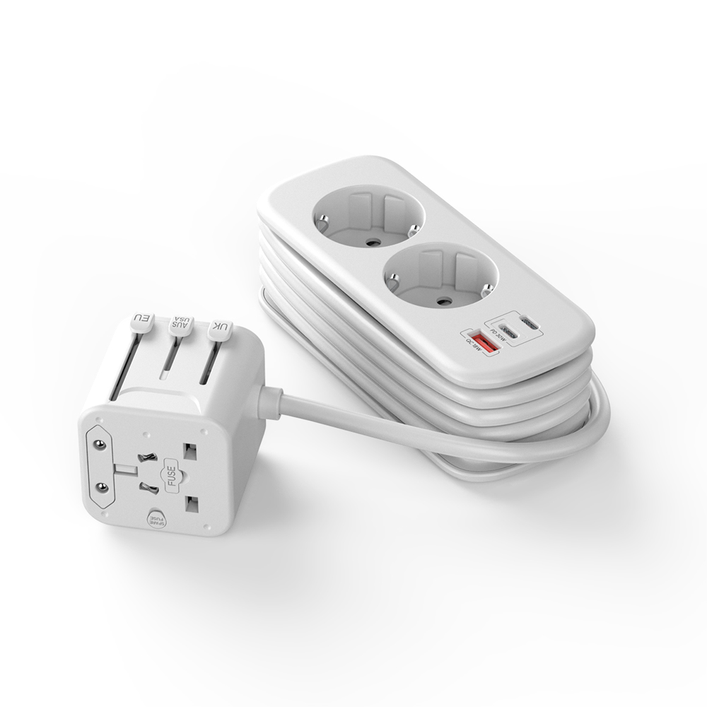 넥스트유 플러온 2구 M1 올인원 해외여행용 멀티탭