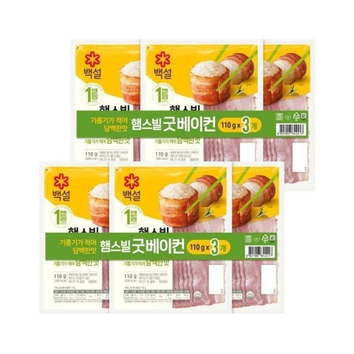 CJ제일제당 햄스빌 베이컨 110g (6개)