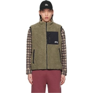 스투시 카키 리버서블 베스트 118528 STON STONE