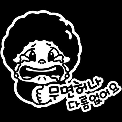 자동차 스티커2 뽀글이 무면허나 다름없어요 LSC-209