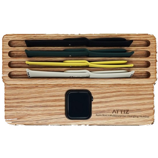 아띠즈  애플워치 스트랩보관 충전 우드거치대