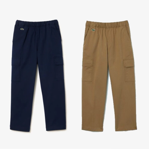 라코스테 LACOSTE 키즈 밴딩 카고 포켓 조거 팬츠 HJ1282