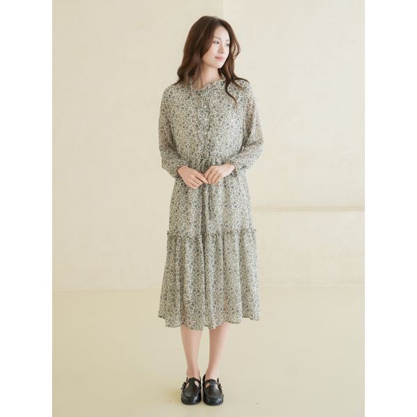 마담4060 엄마옷 여성 데일리 롱원피스프릴플라워 -FOP2603001