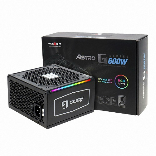 마이크로닉스 ASTRO G-Series 600W 80PLUS EU Silver RGB