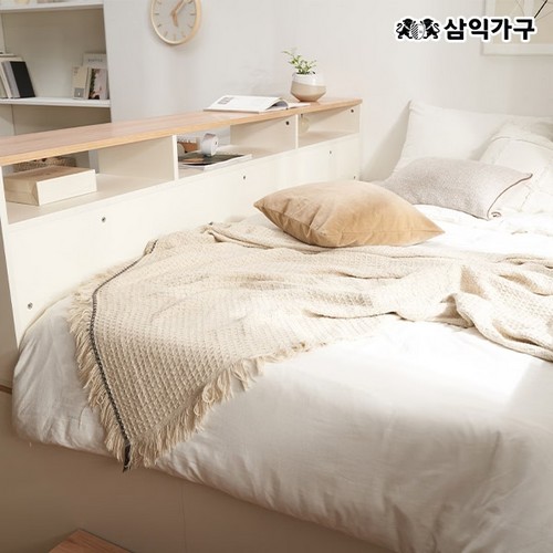 삼익가구 빅터 슬라이딩 빅수납 침대 SS+계단+책장+책상 (매트별도)_이미지