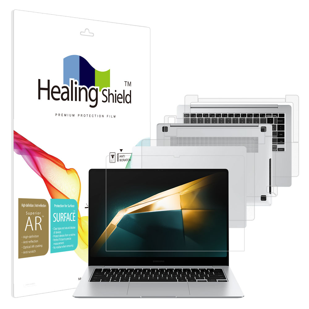 폰트리 힐링쉴드 삼성전자 갤럭시북4 프로 NT940XGQ NT940XGK 고화질 AR (액정보호필름 + 외부보호필름 3종 세트)_이미지