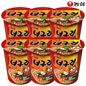 농심 너구리 얼큰한맛 소컵 6개 / 컵라면
