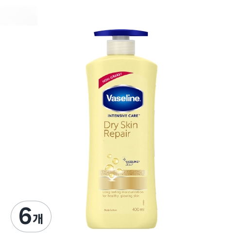 바세린 인텐시브 케어 드라이 스킨 리페어 바디로션 400ml (6개)_이미지