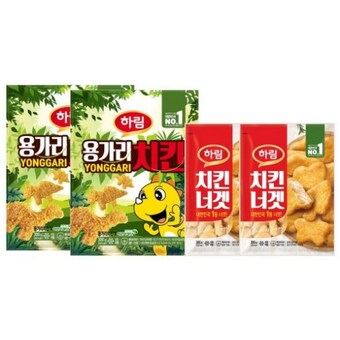 하림 용가리 <b>치킨</b> 300g x 2개+<b>치킨</b>너겟 300g x 2개