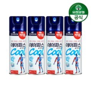 유한양행 해피홈 에어파스 쿨 200ml 4개