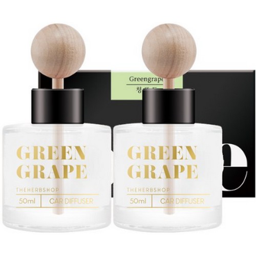 더허브샵 바이향 라홈 카 디퓨저 청포도향 50ml (2개)_이미지