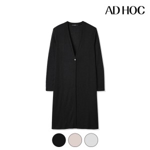 애드혹 린넨 라이크 원 버튼 롱 가디건 HA8GD5A