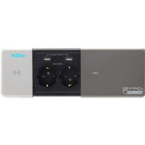 하츠 2구 USB 무선충전 빌트인 멀티탭