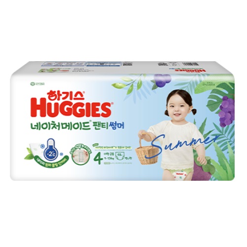 유한킴벌리 하기스 2024 네이처메이드 썸머 팬티형 4단계-공용 (96매)
