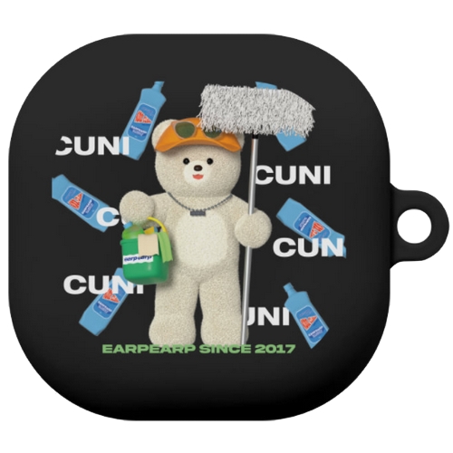 갤럭시 버즈2/프로/라이브 CLEANER CUNI-BLACK 젤리 케이스