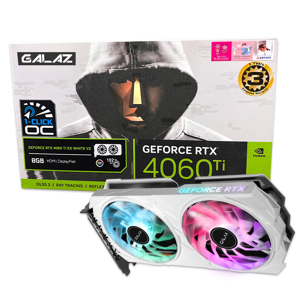 ������ GALAZ ������ RTX 4060 Ti EX WHITE OC V2 D6 8GB