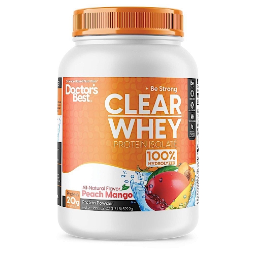 닥터스베스트 클리어 웨이 프로틴 복숭아 망고향 592g (1개)