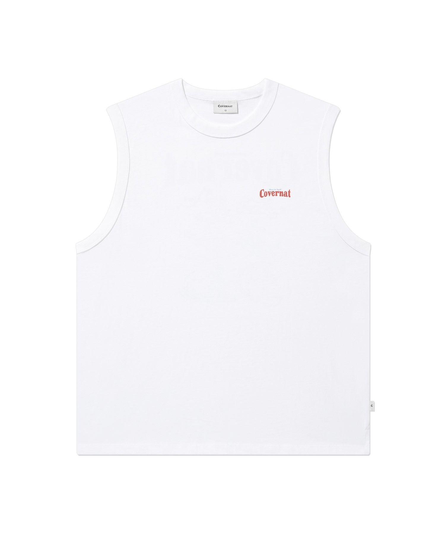 커버낫 서핑 모션 그래픽 슬리브리스 White 5066445
