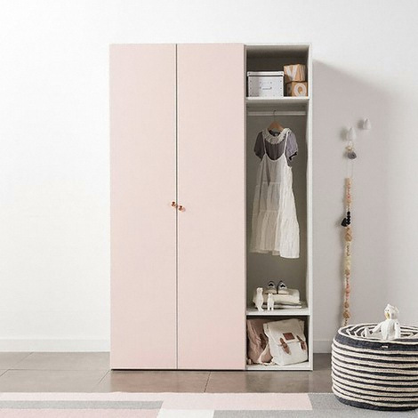 리바트 모뜨 로즈골드 옷장세트 (120cm)_이미지