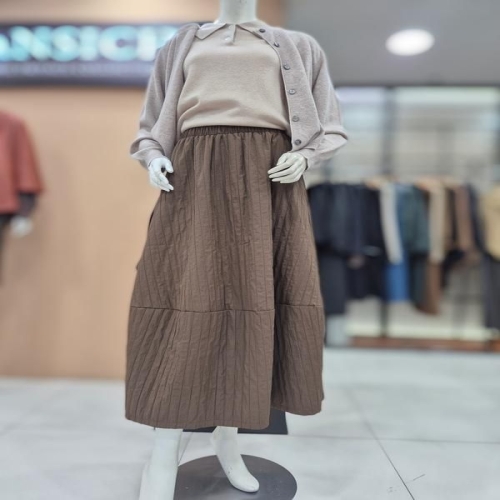 안지크 세이브존06 롱 줄 무늬 스커트 AJ3SK5100 41588013