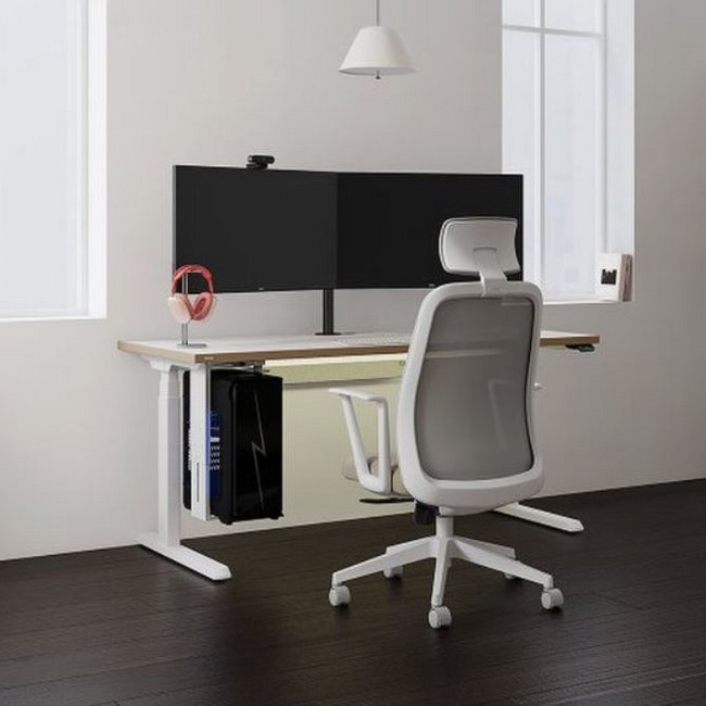 데스커 프리미엄 조명형 모션 스탠딩 책상 (1800x800)_이미지